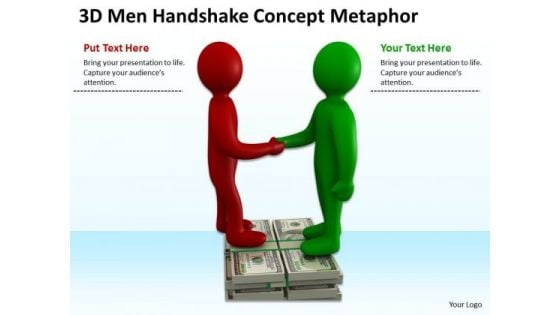 Business People Clip Art Handshake Concept Metaphor PowerPoint Templates Ppt Backgrounds For Slides