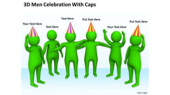 Business People Clip Art Men Celebration With Caps PowerPoint Templates Ppt Backgrounds For Slides