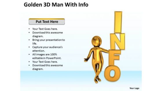 Business People Clipart Golden 3d Man With Info PowerPoint Slides Business People Clipart Golden 3d Man With Info PowerPoint Slides