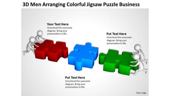 Business People Clipart Jigsaw Puzzle PowerPoint Presentations Templates