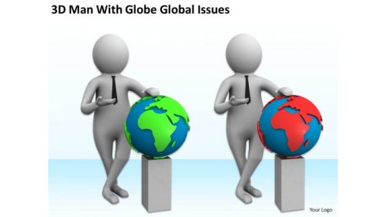 Business People Clipart With Globe Global Issues PowerPoint Templates Ppt Backgrounds For Slides