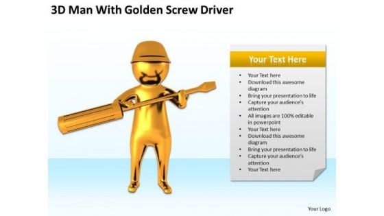 Business People Clipart With Golden Screw Driver PowerPoint Templates Ppt Backgrounds For Slides Business People Clipart With Golden Screw Driver PowerPoint Templates Ppt Backgrounds For Slides