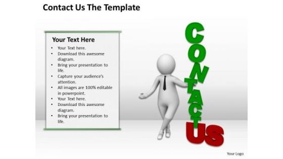 Business People Contact Template PowerPoint Slides