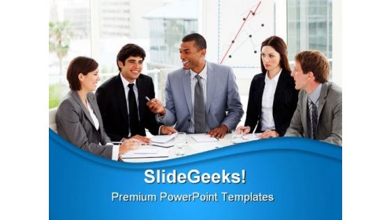 Business People Discussion Success PowerPoint Themes And PowerPoint Slides 0911