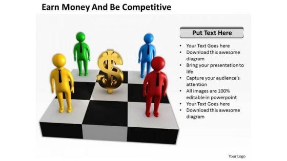 Business People Earn Money And Be Competitive PowerPoint Templates Ppt Backgrounds For Slides