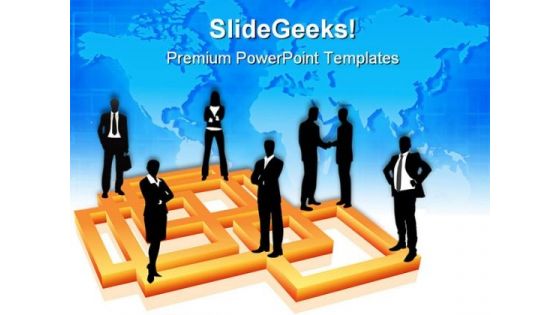 Business People Global Communication PowerPoint Themes And PowerPoint Slides 0511