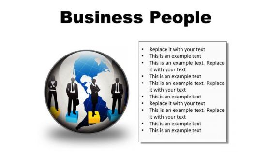 Business People Global PowerPoint Presentation Slides C