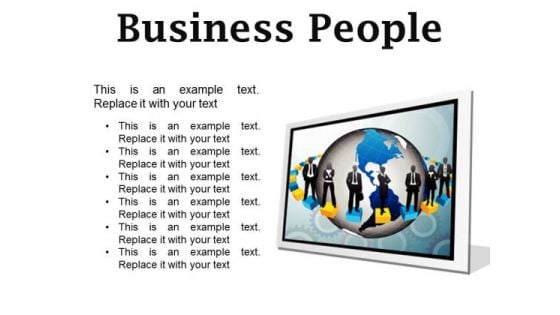 Business People Global PowerPoint Presentation Slides F