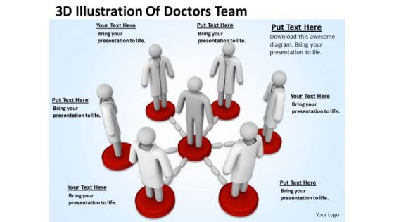 Business People Images 3d Illustration Of Doctors Team PowerPoint Slides