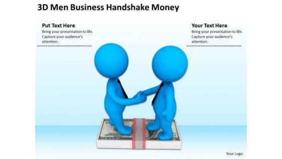 Business People Images 3d Men Free PowerPoint Templates Handshake Money Slides