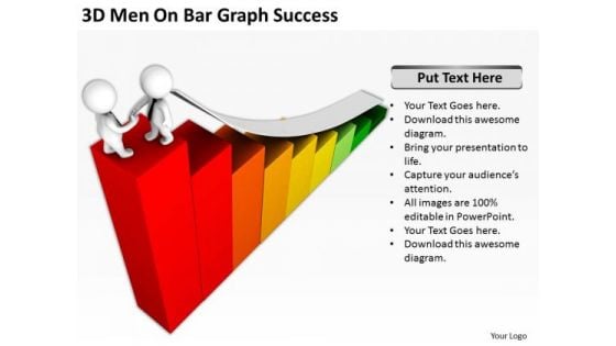 Business People Images 3d Men On Bar Graph Success PowerPoint Templates Ppt Backgrounds For Slides