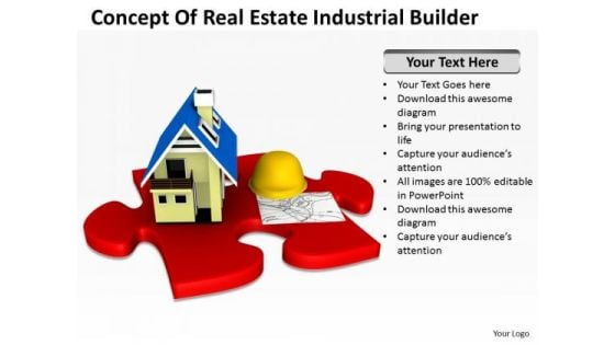 Business People Of Real Estate Industrial Builder PowerPoint Templates Ppt Backgrounds For Slides