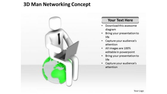 Business People Pictures 3d Man Networking Concept PowerPoint Templates