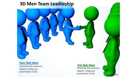 Business People Pictures 3d Men Team Leadership PowerPoint Templates