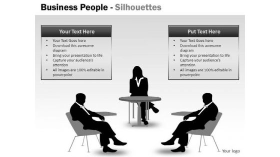 Business People Silhouettes PowerPoint Slides And Business Leaders Ppt Templates