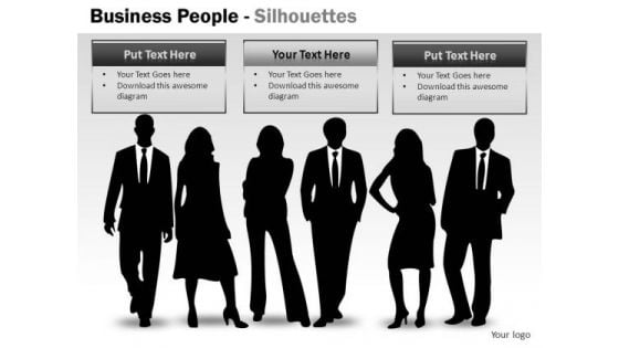 Business People Silhouettes PowerPoint Slides And Ppt Diagram Templates