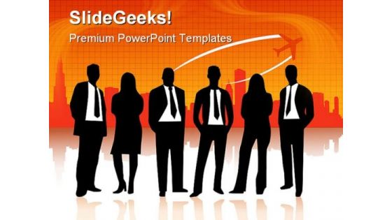 Business People Travel PowerPoint Themes And PowerPoint Slides 0411