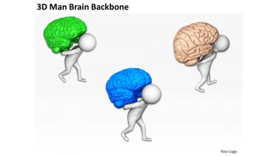 Business People Vector 3d Man Brain Backbone PowerPoint Templates Ppt Backgrounds For Slides