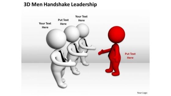 Business People Vector 3d Men Handshake Leadership PowerPoint Templates Ppt Backgrounds For Slides