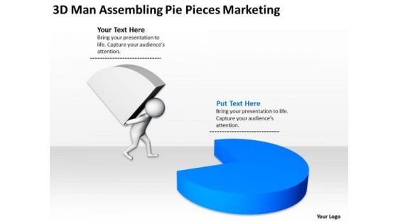 Business People Vector Pie Pieces Marketing PowerPoint Templates Ppt Backgrounds For Slides