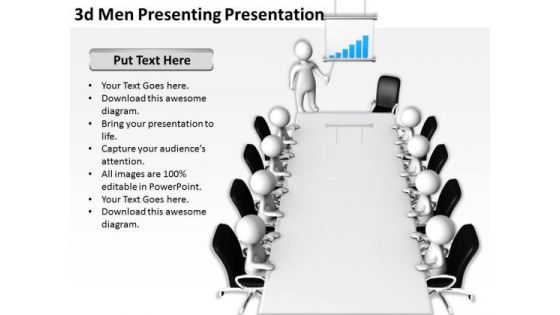 Business People Walking 3d Men Presenting Pressentation PowerPoint Templates