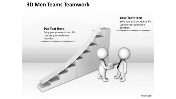 Business People Walking 3d Men Teams Teamwork PowerPoint Slides