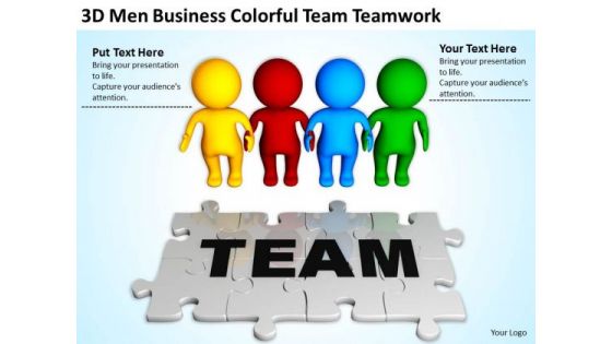 Business People Walking Colorful Team Teamwork PowerPoint Templates Ppt Backgrounds For Slides