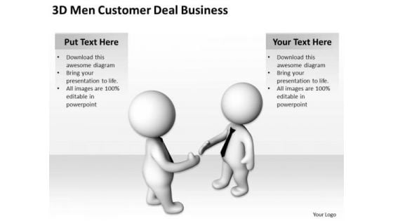 Business People Walking Men Customer Deal PowerPoint Templates Download Slides