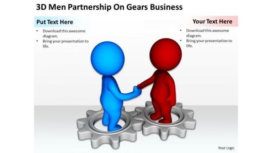 Business People Walking On Gears PowerPoint Templates Free Download