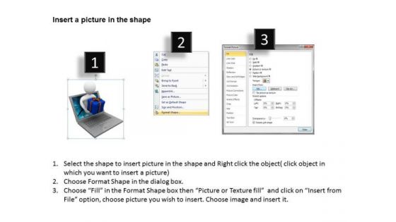 Business Persons 3d Man Gift Concept Success PowerPoint Templates
