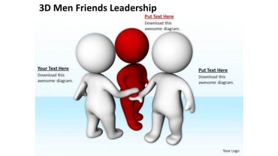 Business Persons 3d Men Friends Leadership PowerPoint Templates