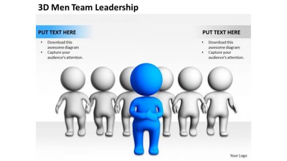 Business Persons 3d Men Team Leadership PowerPoint Templates Ppt Backgrounds For Slides