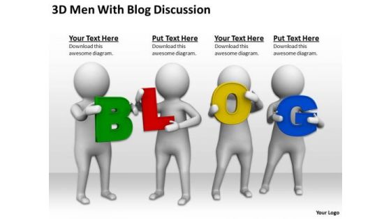 Business Persons 3d Men With Blog Discussion PowerPoint Slides Business Persons 3d Men With Blog Discussion PowerPoint Slides