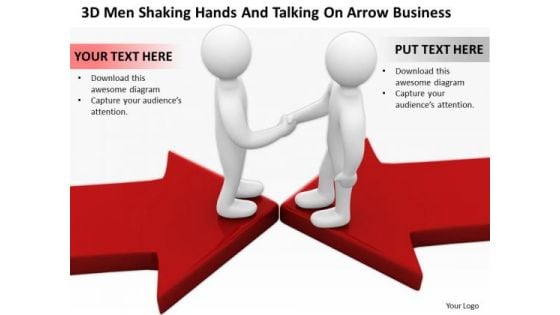 Business Persons And Talking Arrow PowerPoint Templates Download