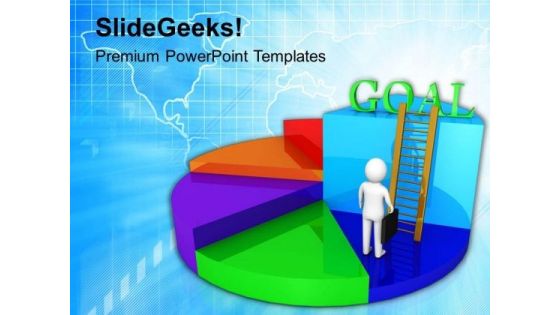 Business Pie Chart For Goal Achievement PowerPoint Templates Ppt Backgrounds For Slides 0613