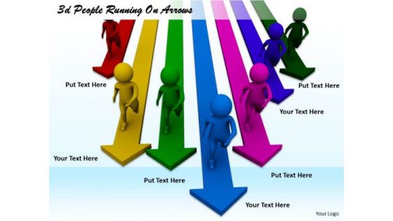 Business Plan And Strategy 3d People Running On Arrows Character Business Plan And Strategy 3d People Running On Arrows Character