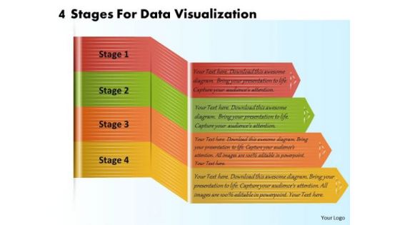 Business Plan And Strategy 4 Stages For Data Visualization Strategic Planning Template Ppt Slide