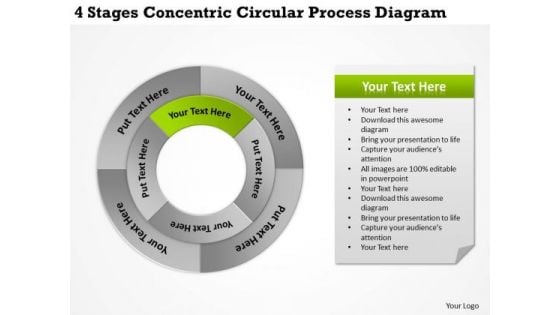 Business Plan And Strategy Concentric Circular Process Diagram Policy