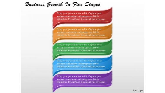 Business Plan And Strategy Growth Five Stages Strategic Planning Process Ppt Slide