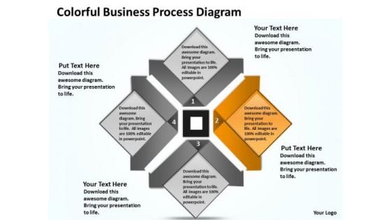 Business Plan Diagram Presentation Process Templates 2007 PowerPoint