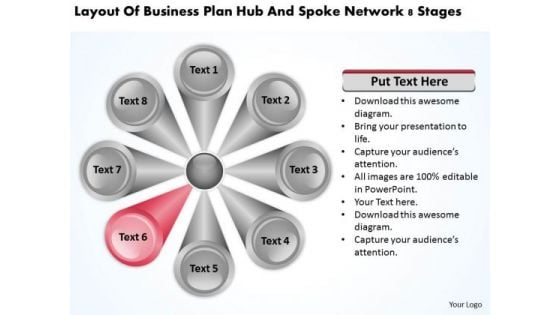 Business Plan Hub And Spoke Network 8 Stages Sample Plans PowerPoint Templates