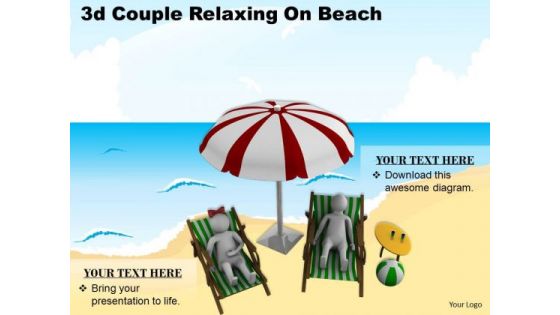 Business Plan Strategy 3d Couple Relaxing On Beach Concept Statement