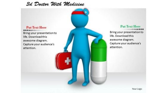 Business Plan Strategy 3d Doctor With Medicine Concept Statement