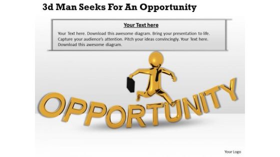 Business Plan Strategy 3d Man Seeks For Opportunity Character Models