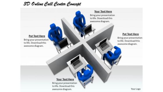 Business Plan Strategy 3d Online Call Center Concept Concepts