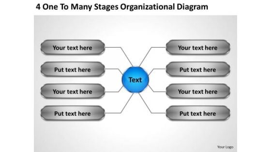 Business Plan Strategy One To Many Stages Organizational Diagram Policy And Business Plan Strategy One To Many Stages Organizational Diagram Policy And