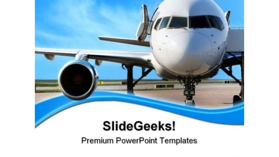 Business Plane Travel PowerPoint Templates And PowerPoint Backgrounds 0511