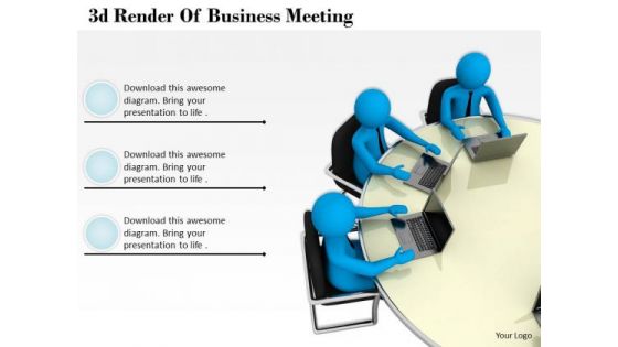 Business Planning Strategy 3d Render Of Meeting Characters