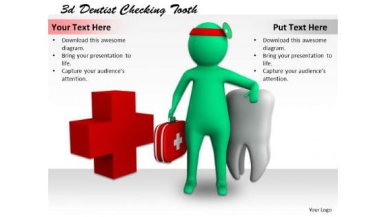 Business Policy And Strategy 3d Dentist Checking Tooth Characters