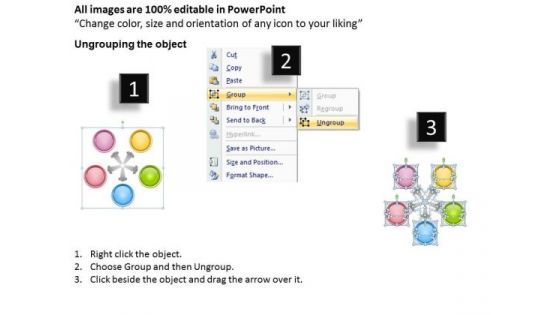 Business Power Point 5 Stages Hexagon Network Hub PowerPoint Templates